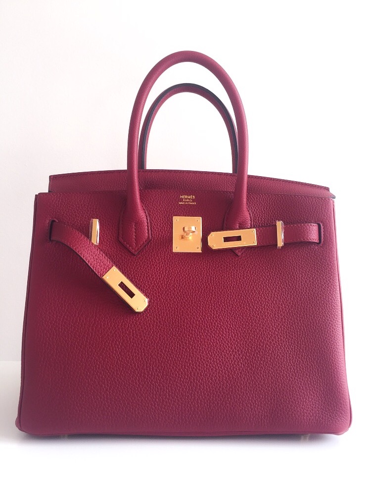 Hermes Birkin 30 Rouge Grenat Togo Gold Hardware - Vendome Monte Carlo