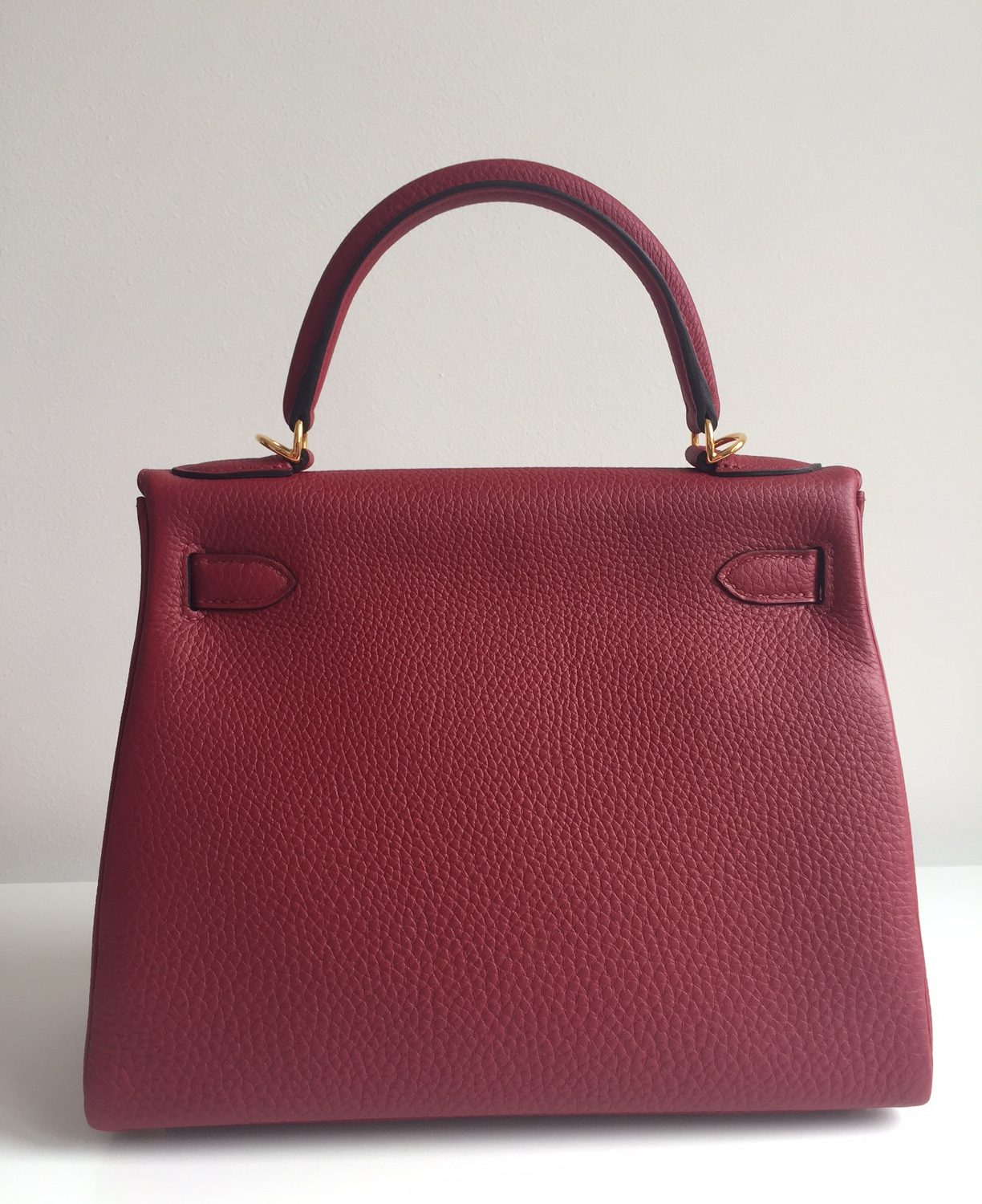 Hermes Rouge Pivoine 28cm Retourne Togo Kelly - Chicjoy