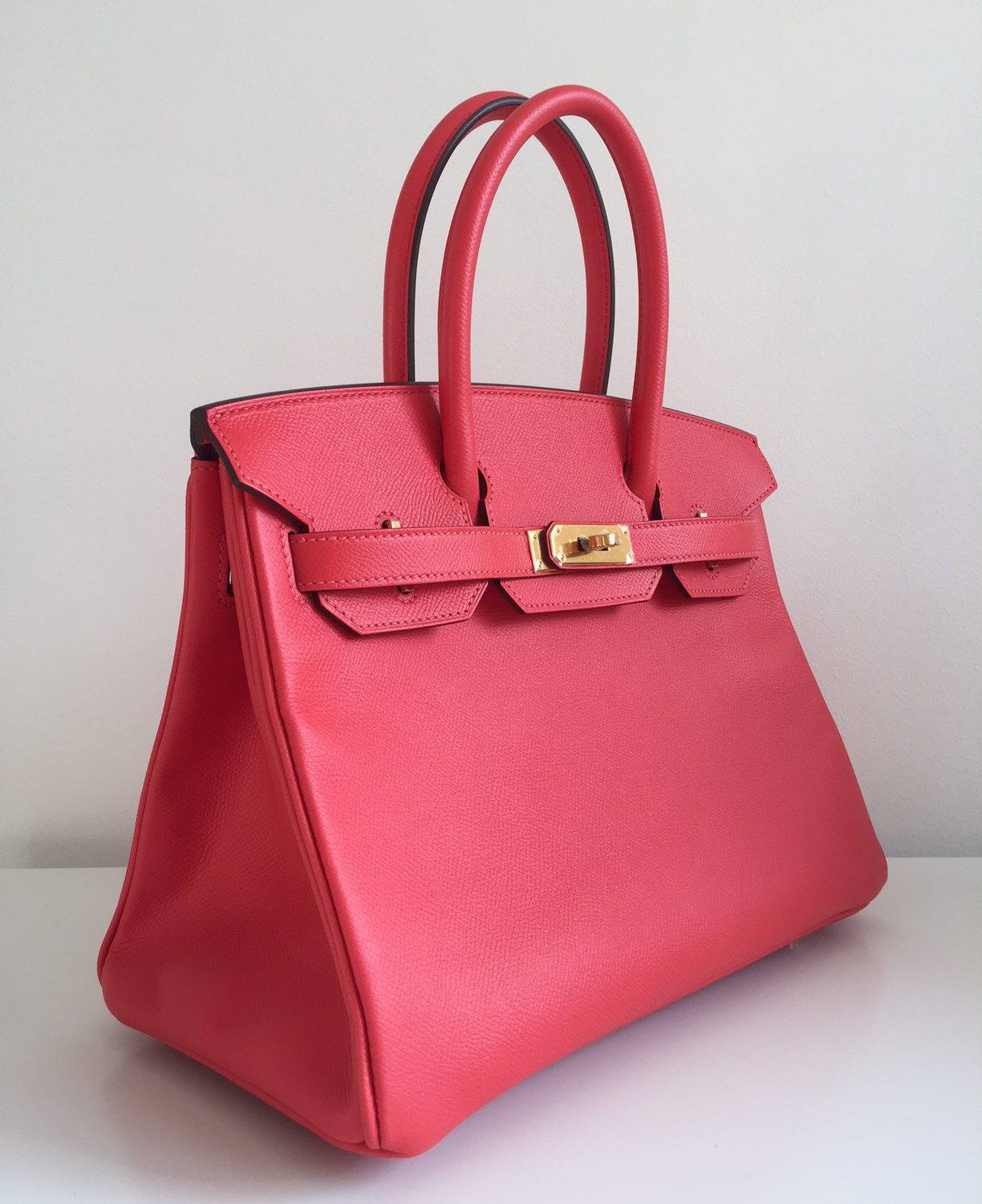 At Auction: A HERMES BIRKIN 30cm BAG WITH GOLD HARDWARE, ROSE JAIPUR COLOR  CODE T5