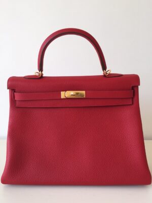 Hermès Kelly Parchemin Ostrich GHW for Sale