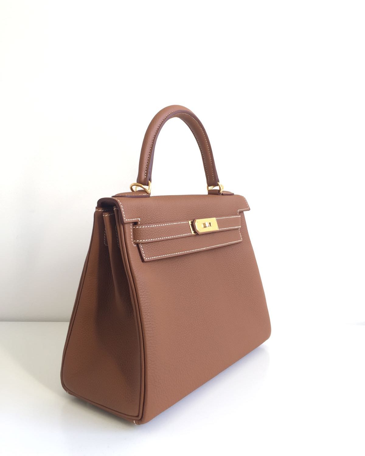 Hermes Kelly 28 Retourne Etoupe Togo Gold Hardware #D - Vendome Monte Carlo