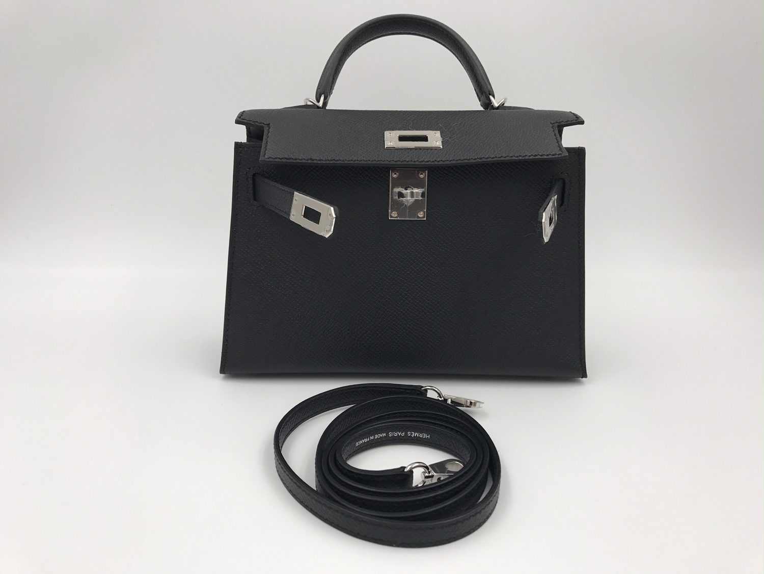 hermes black mini kelly