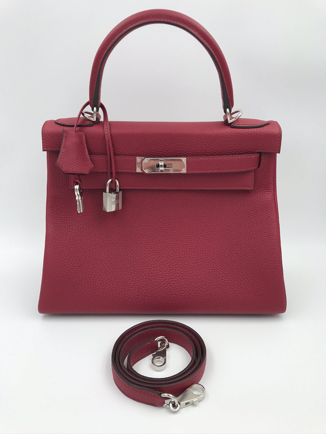 Hermes Kelly 28 Rouge grenat Togo