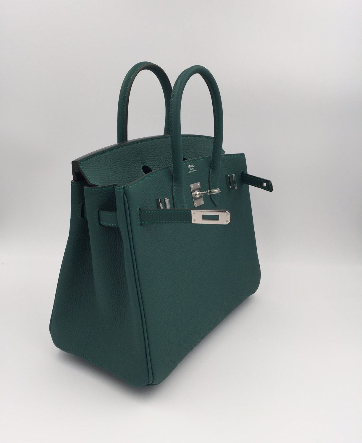 Hermes Birkin 25 Malachite Togo Palladium Hardware - Vendome Monte Carlo