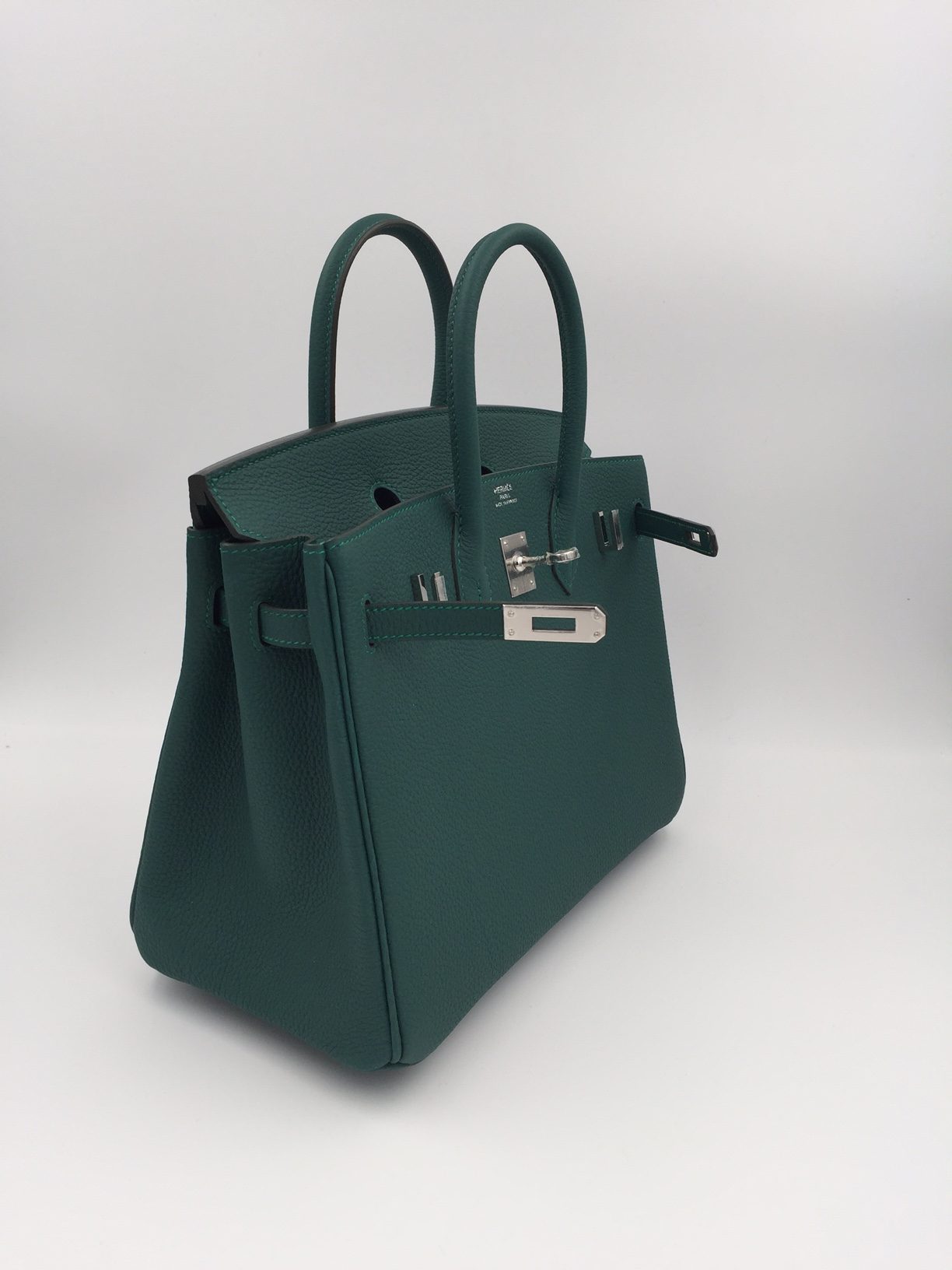 Hermes Birkin 25cm Malachite Togo Leather Gold Hardware