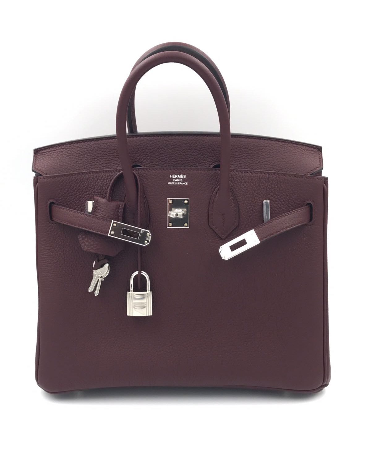 Hermes Birkin 25 Bordeaux Togo Palladium Hardware - Vendome Monte