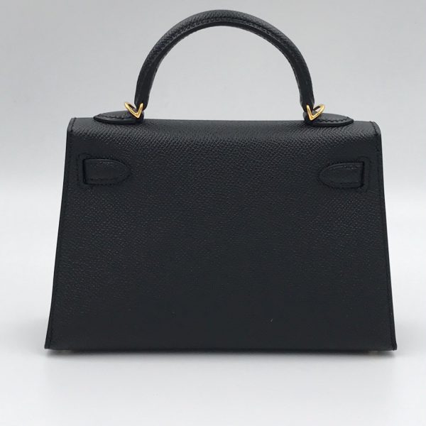 Hermes Kelly 20 Mini Sellier Noir Black Epsom Gold Hardware - Vendome ...