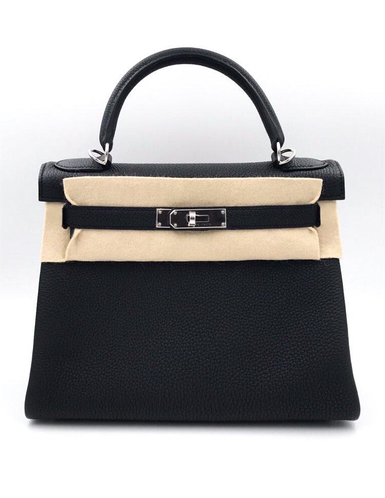 Hermès Kelly 32 Retourne In Black Togo Leather With Palladium