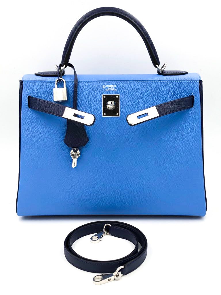 HERMES Epsom Kelly Sellier 32 Bleu Saphir 1282555