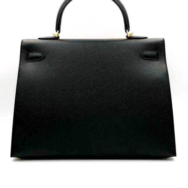 Hermes Kelly 35 Sellier Noir Black Epsom Gold Hardware A