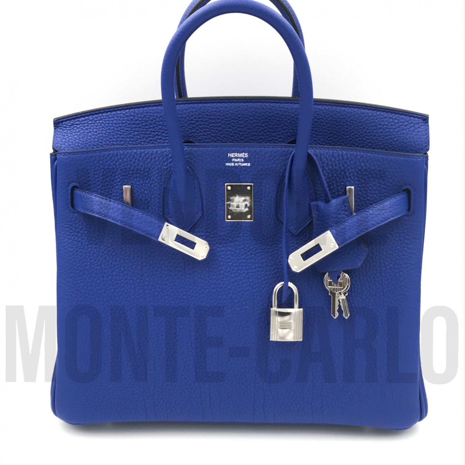 Hermès Birkin 25 Bleu Electrique Tadelakt Palladium Hardware PHW