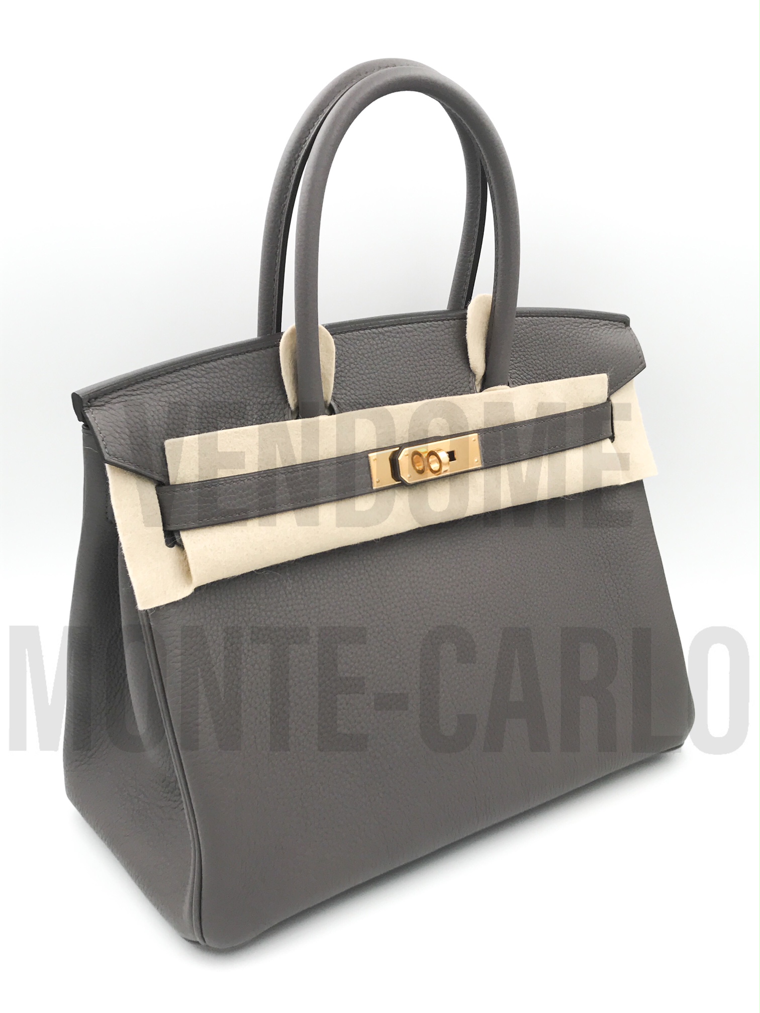 Hermès Birkin 30 Togo Gris Etain Gold Hardware - Luxury Shopping