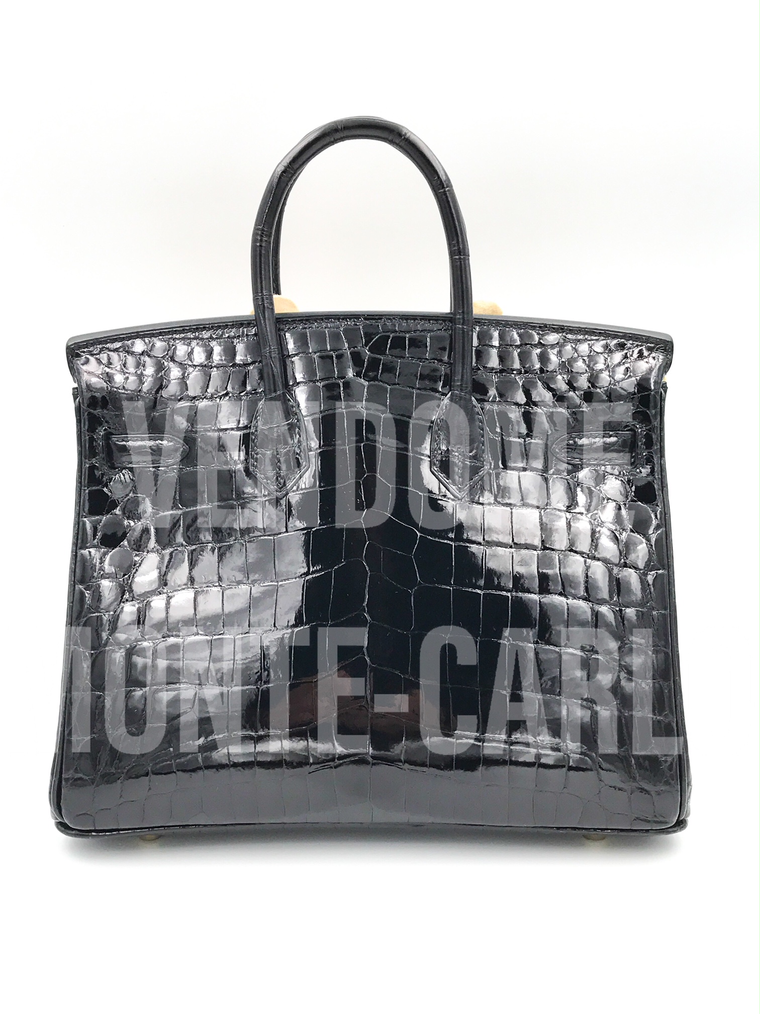 Hermès Birkin 25 Noir (Black) Crocodile Niloticus Lisse Gold Hardware — The  French Hunter