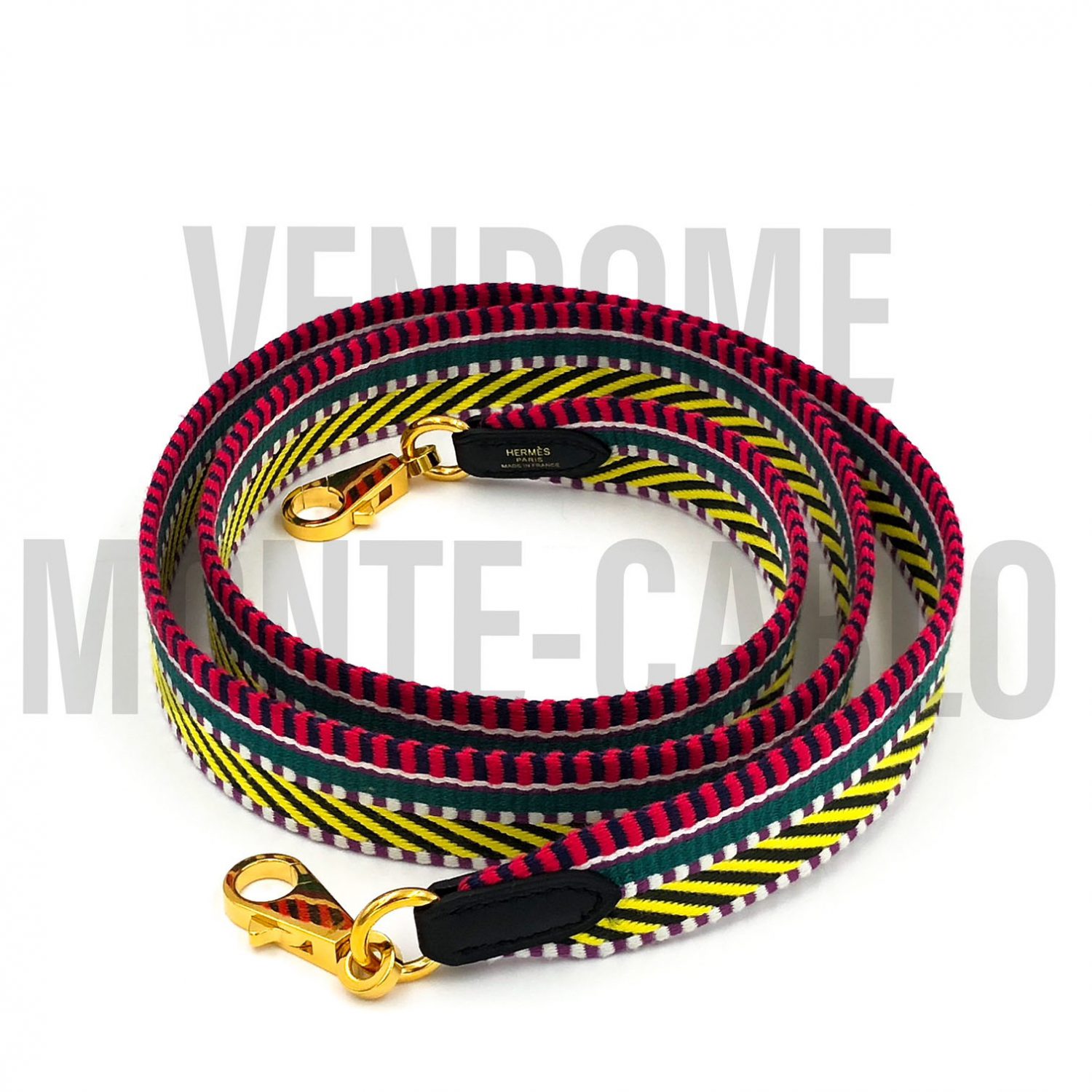 Hermes Bag Strap 25mm Sangle Cavale Multi Colored Swift Gold Hardware at  1stDibs