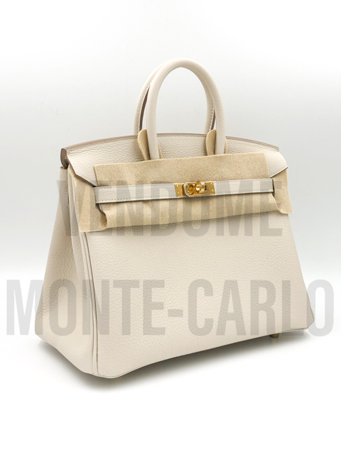 Hermes Birkin 25cm Craie Togo GHW