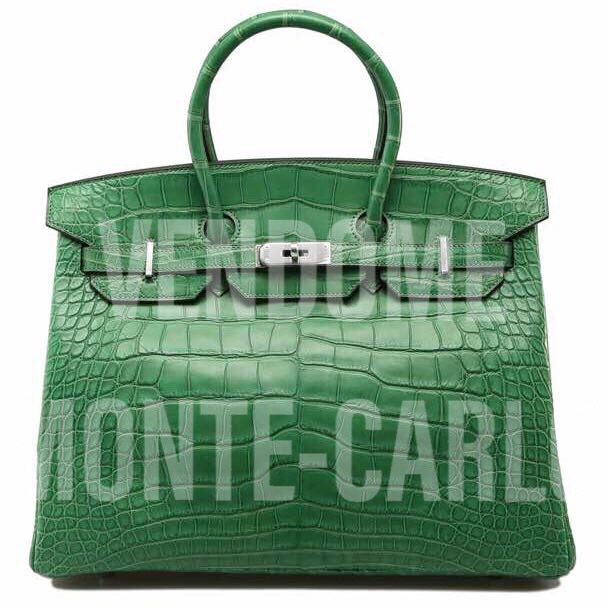 608px x 608px - BIRKIN 35 CACTUS ALLIGATOR MATT - FRONT - Vendome Monte Carlo