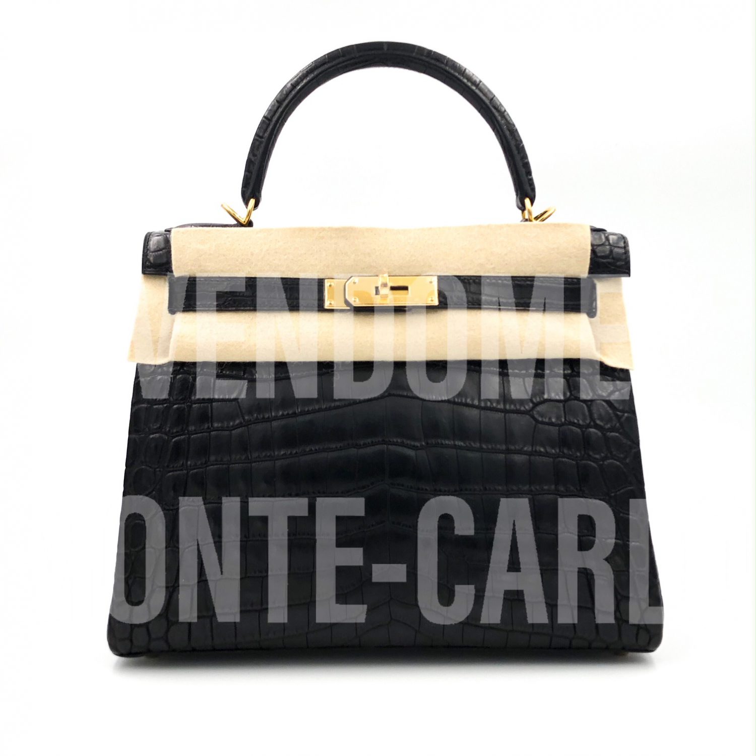 Hermes Kelly Ado Noir Black Clemence Gold Hardware - Vendome Monte Carlo