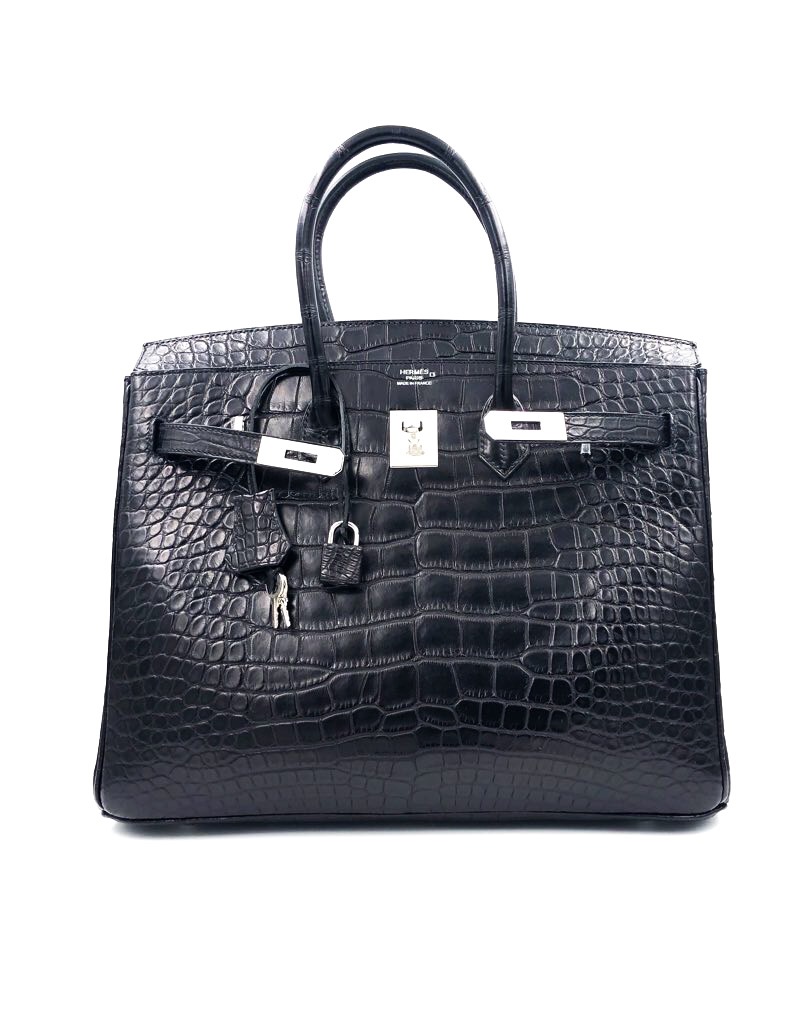 Hermes Birkin 35 Noir Black Clemence Palladium Hardware #I - Vendome Monte  Carlo