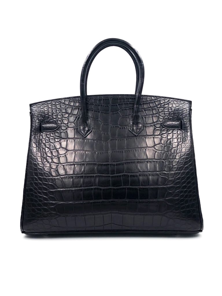 Hermes 24/24-29 Noir Black Togo/Alligator Mat Matte Palladium Hardware/Gold  Hardware #D - Vendome Monte Carlo