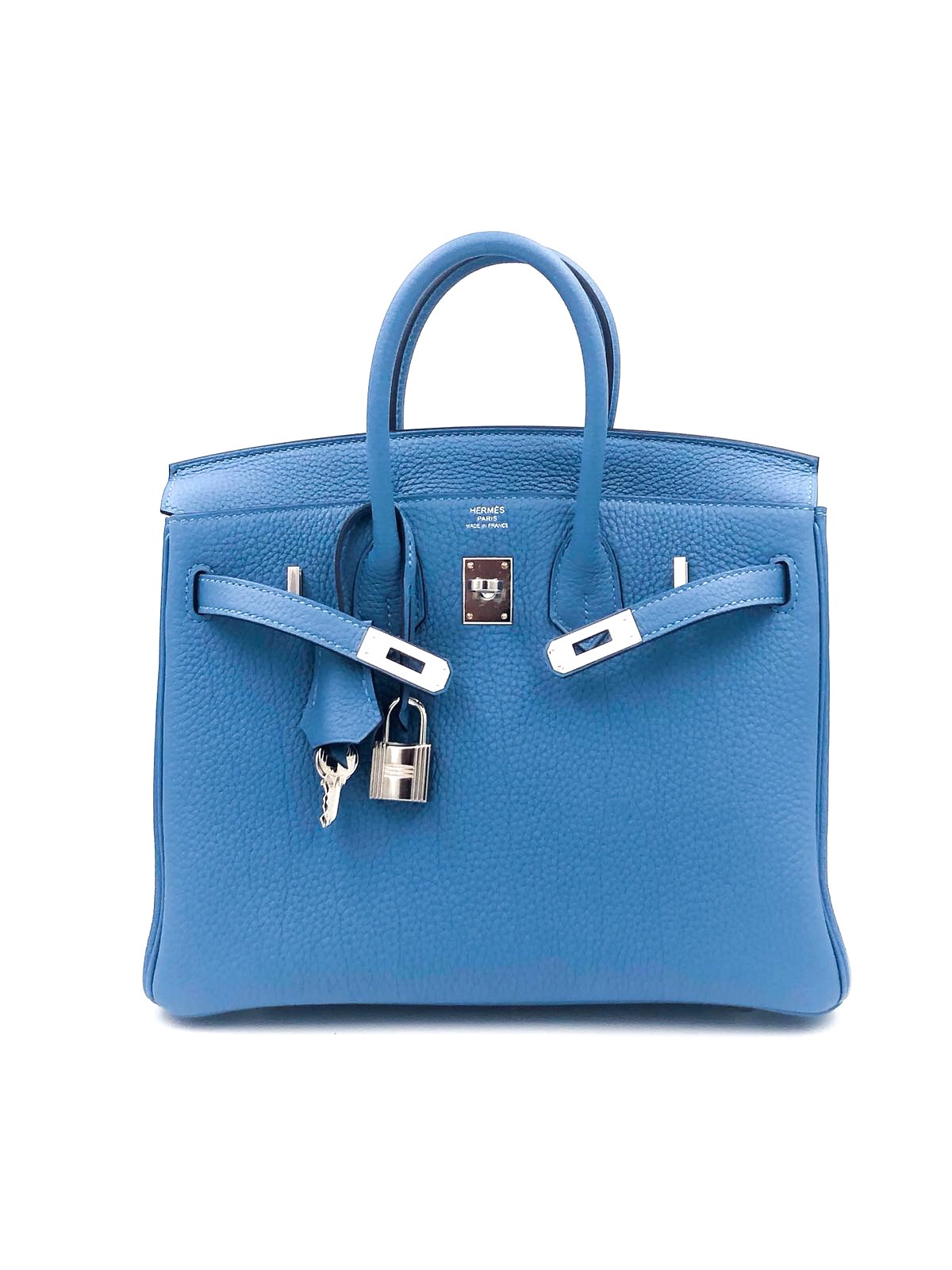 Hermes Birkin 25 Bleu Azur Togo Palladium Hardware A Vendome Monte Carlo