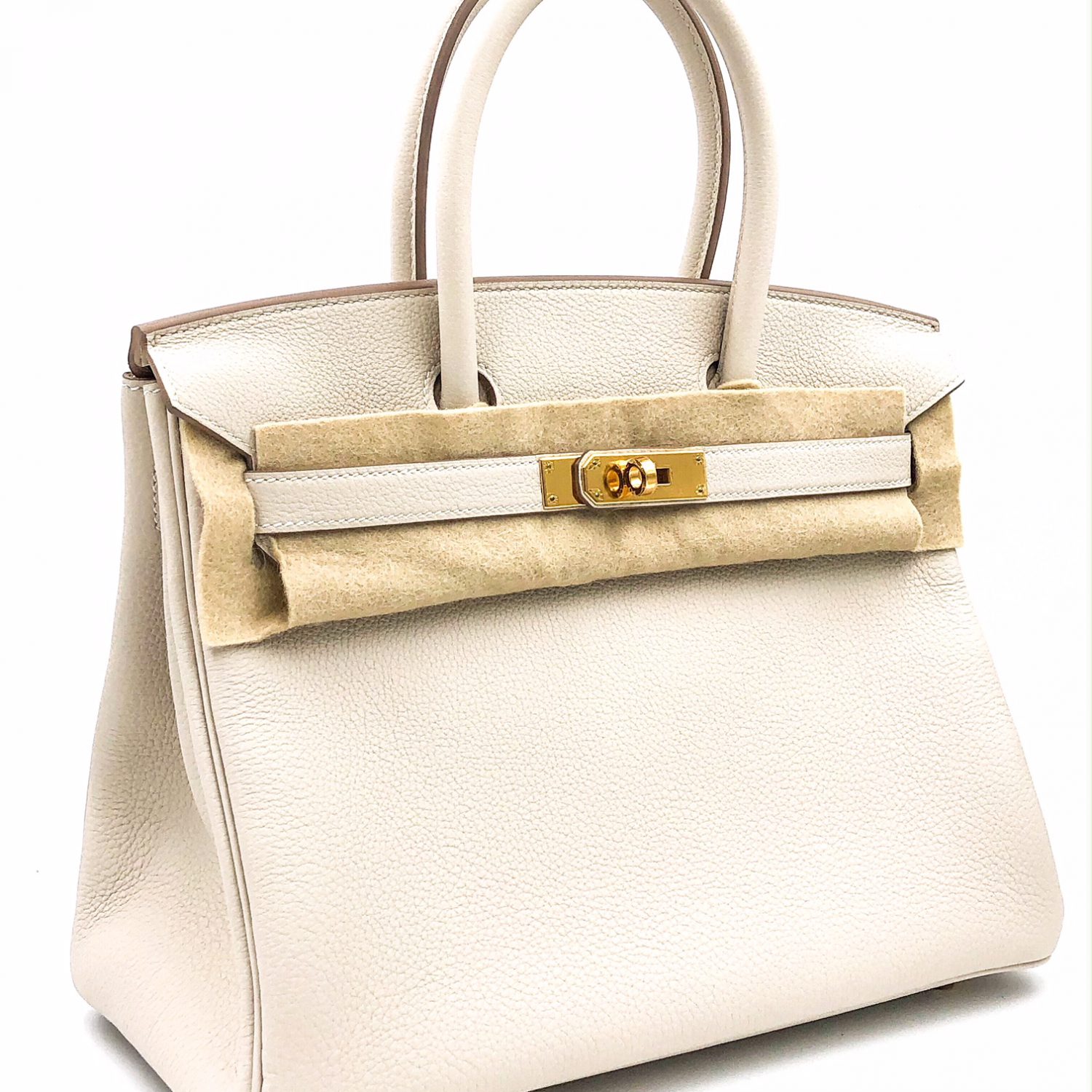 Hermes Birkin Bag 30cm Craie Togo Gold Hardware