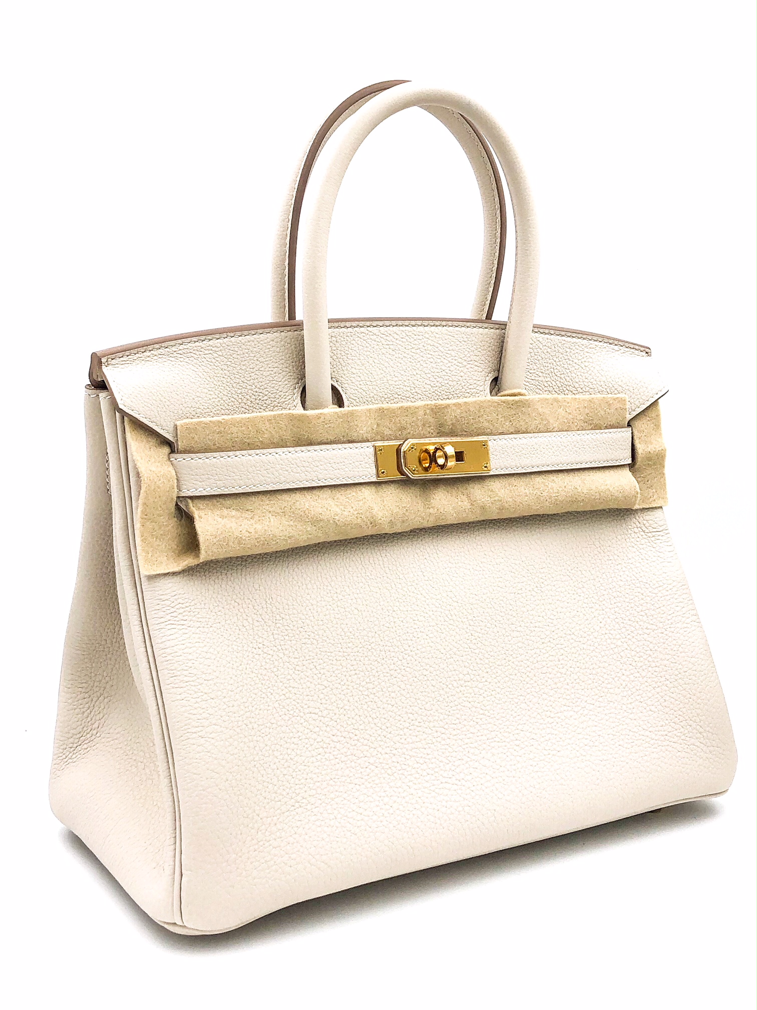 Hermes Togo Birkin 30 Craie Leather Women's Bag - 30-CRAIE-TOGO-GOLD