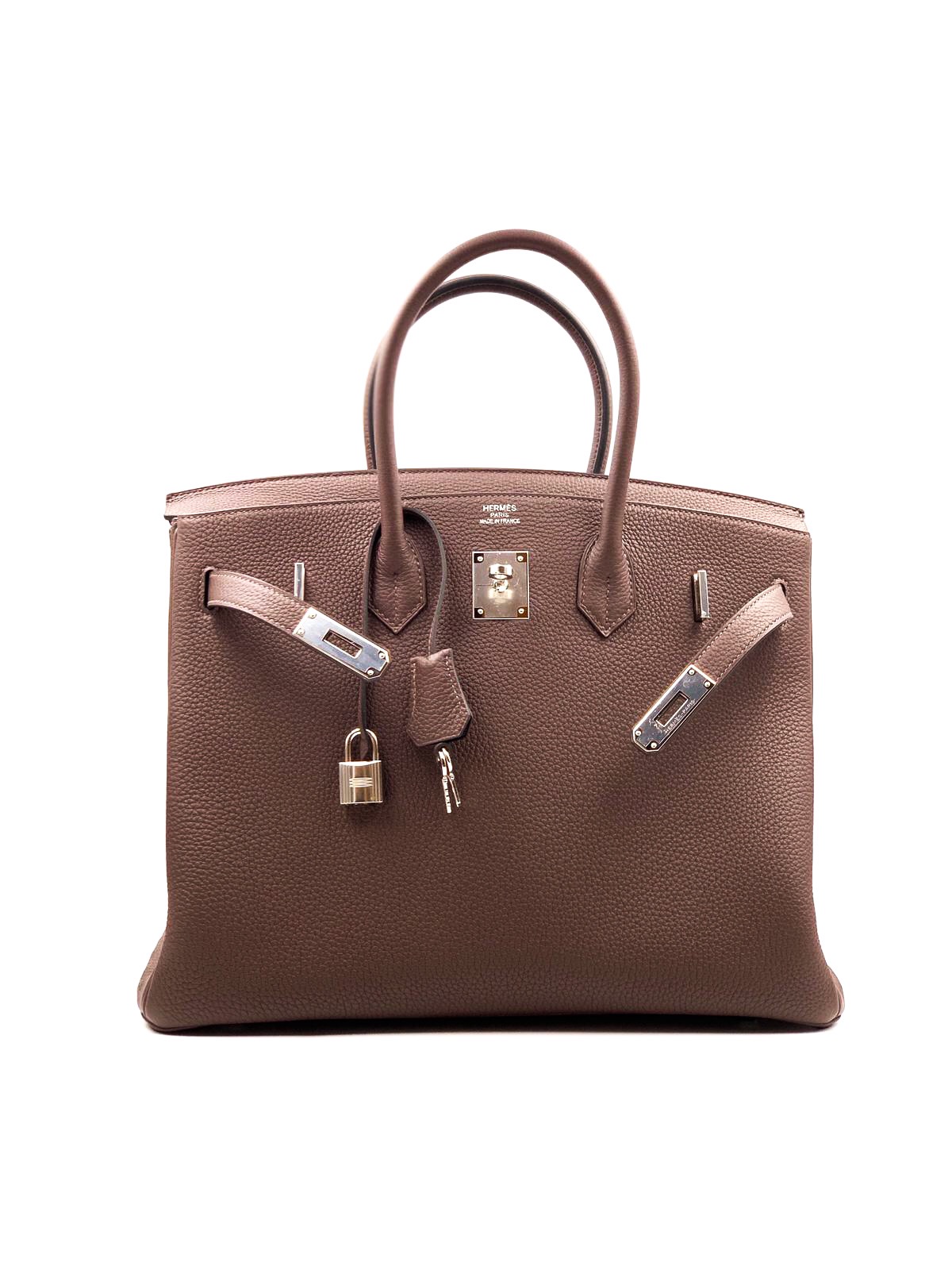 Hermes Birkin 35 Chocolat Togo Palladium Hardware Vendome Monte Carlo