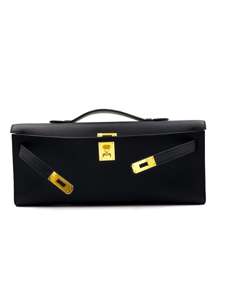 Hermes Kelly Cut Noir Black Swift Palladium Hardware #D - Vendome Monte  Carlo