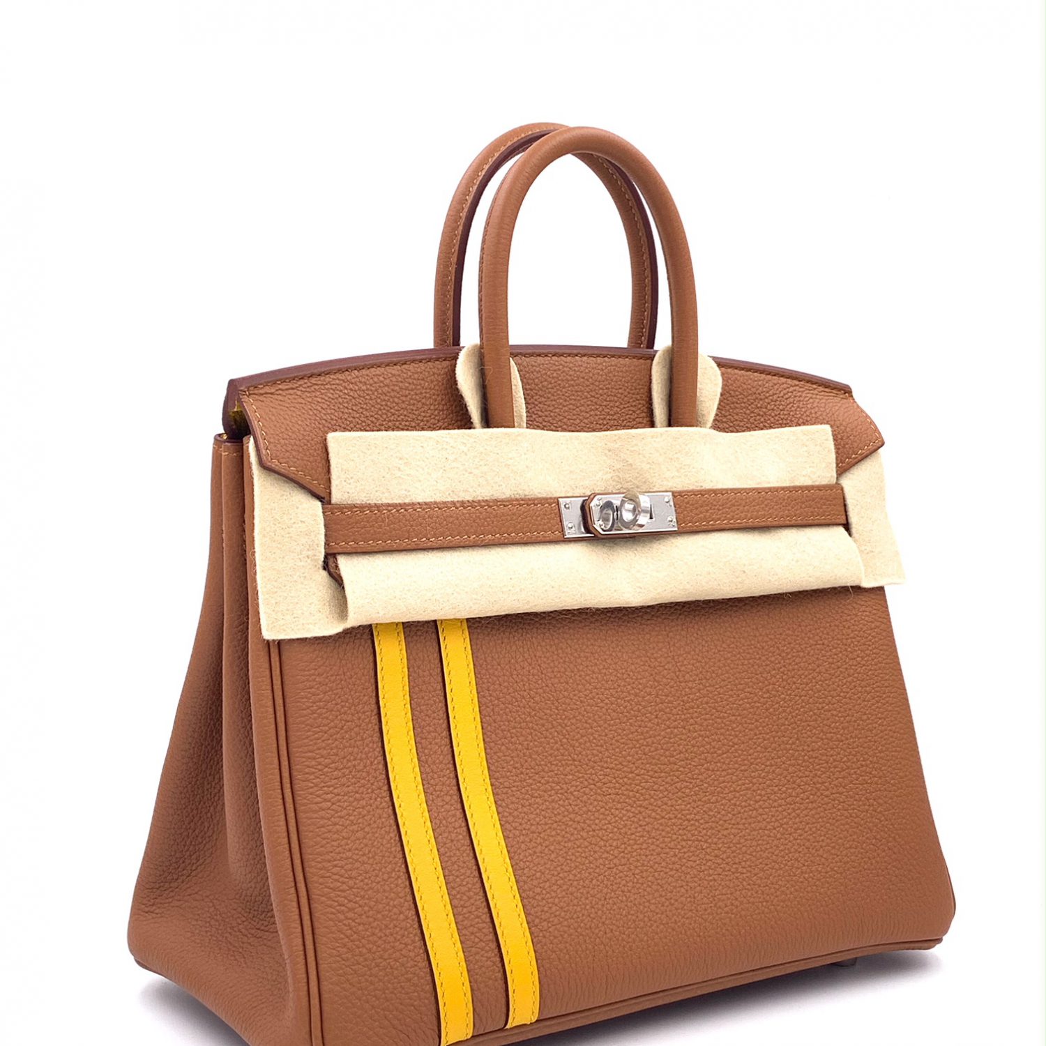 Hermes Birkin 25 Officier Gold Ambre Togo Swift Palladium Hardware