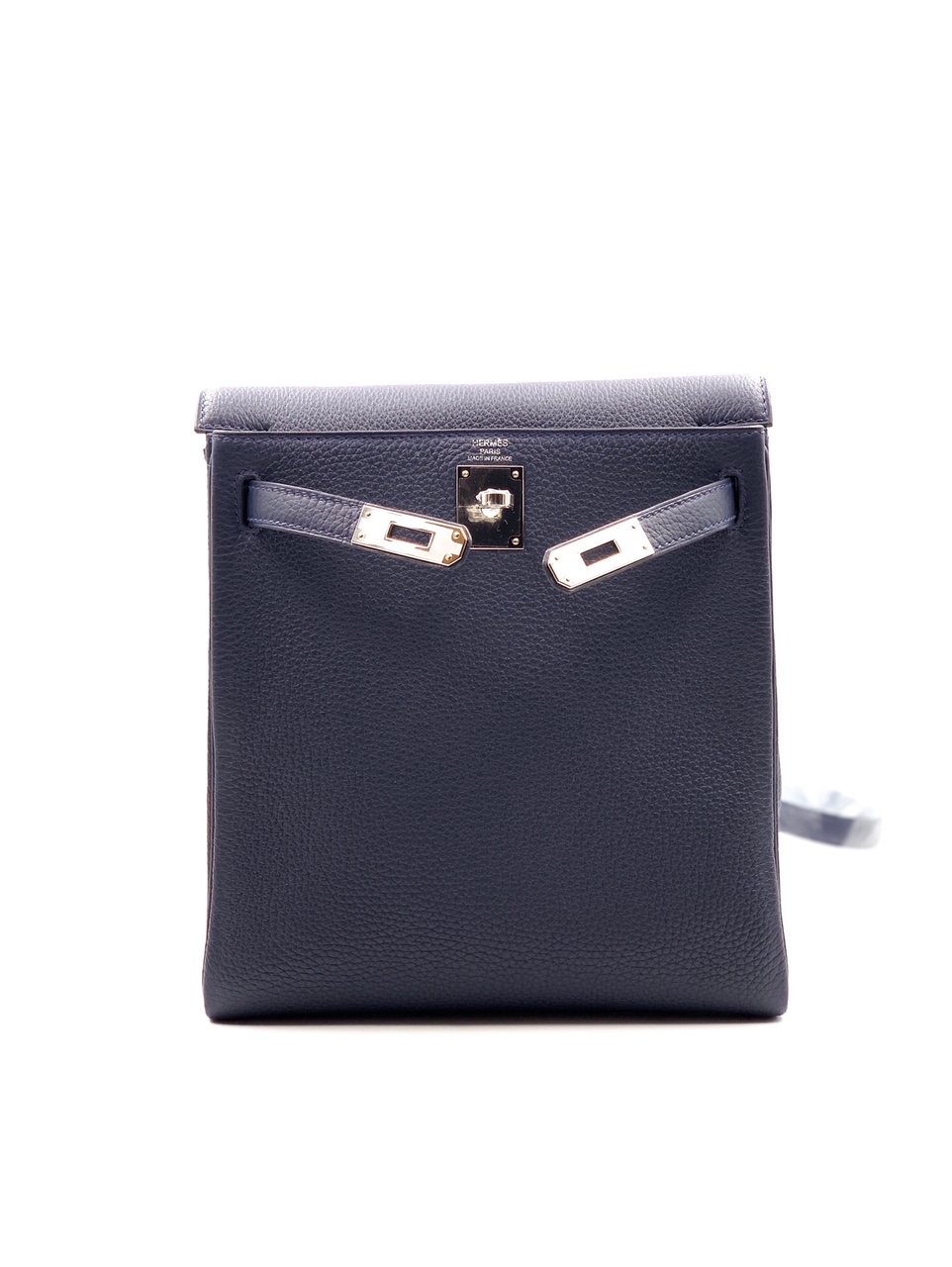 Hermes Kelly Ado Bleu Nuit Clémence Palladium Hardware #C