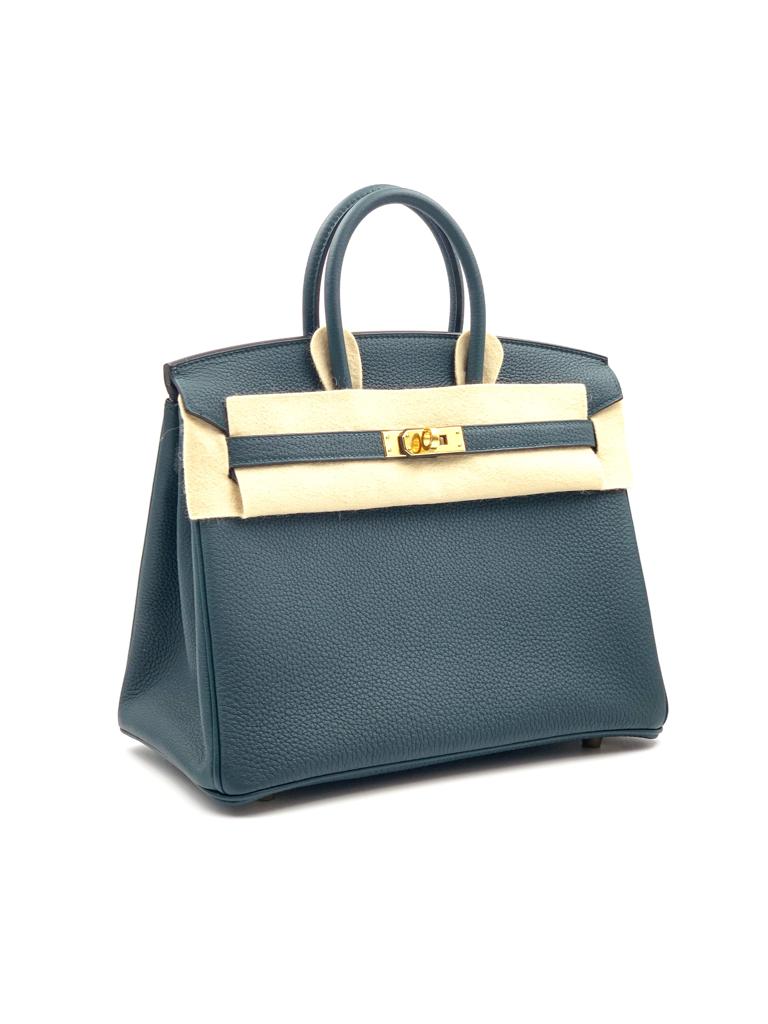 Hermes Birkin 25 Vert Cypres Togo Gold Hardware - Vendome Monte Carlo