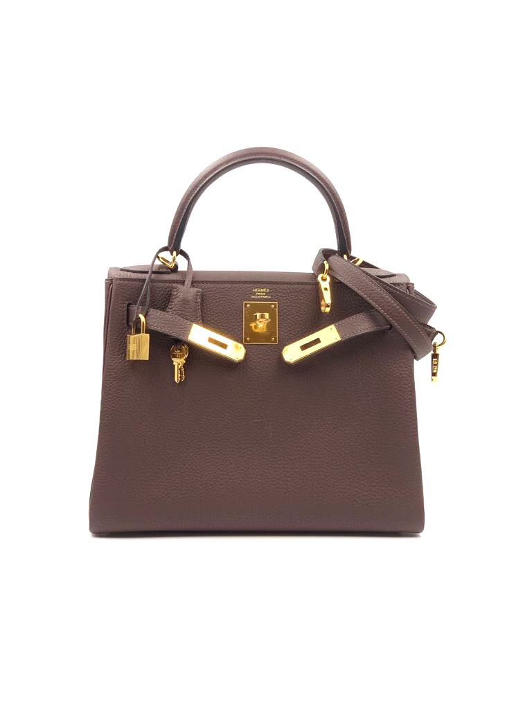 Hermes Kelly 28 Retourné Chocolat Togo Gold Hardware #C - Vendome Monte  Carlo