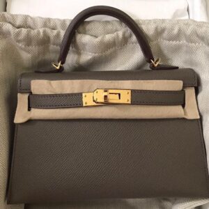 Hermes Kelly 25 Sellier Etain Epsom Palladium Hardware #D - Vendome Monte  Carlo