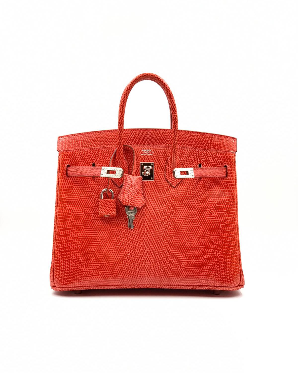 Hermes Birkin 25 Bougainvillier Lizard 