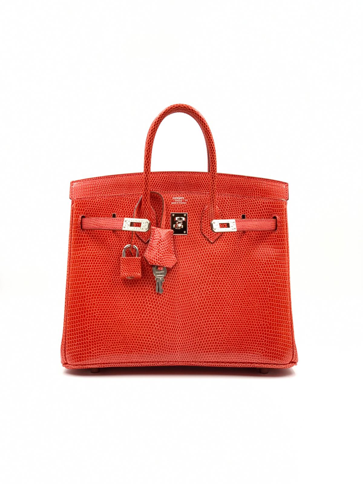 Hermes Birkin 25 Rouge Exotique Lezard Lizard Gold Hardware #D - Vendome  Monte Carlo