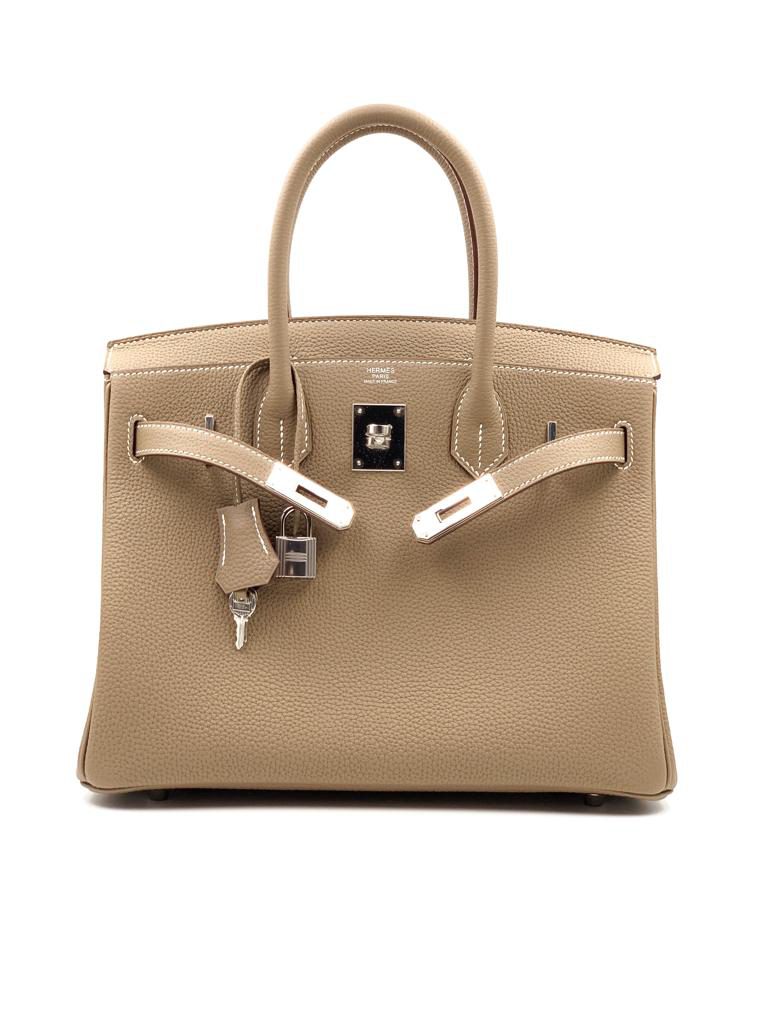 Hermes Kelly 25 Etoupe Epsom Palladium Hardware - Vendome Monte Carlo