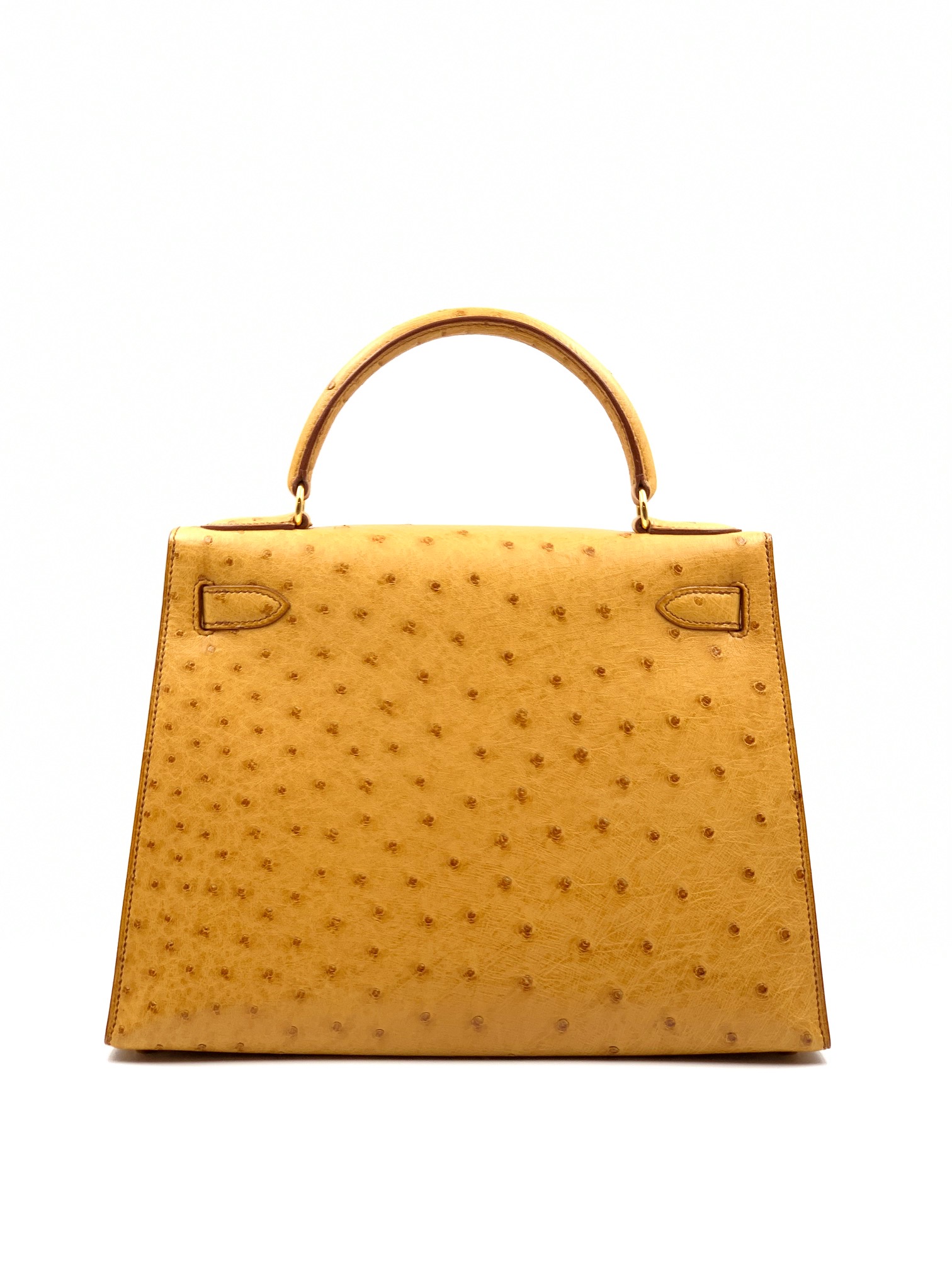 Hermès Kelly 28 Sellier Beton Ostrich with Gold Hardware - 2021, Z