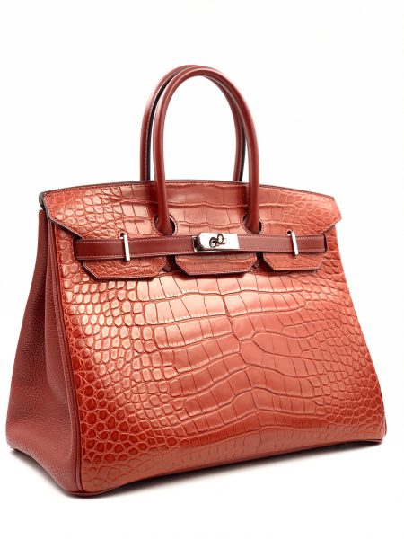 Vendome Monte Carlo Hermes Birkin 35 Sheherezade Shiny Crocodile Porosus  Gold Hardware