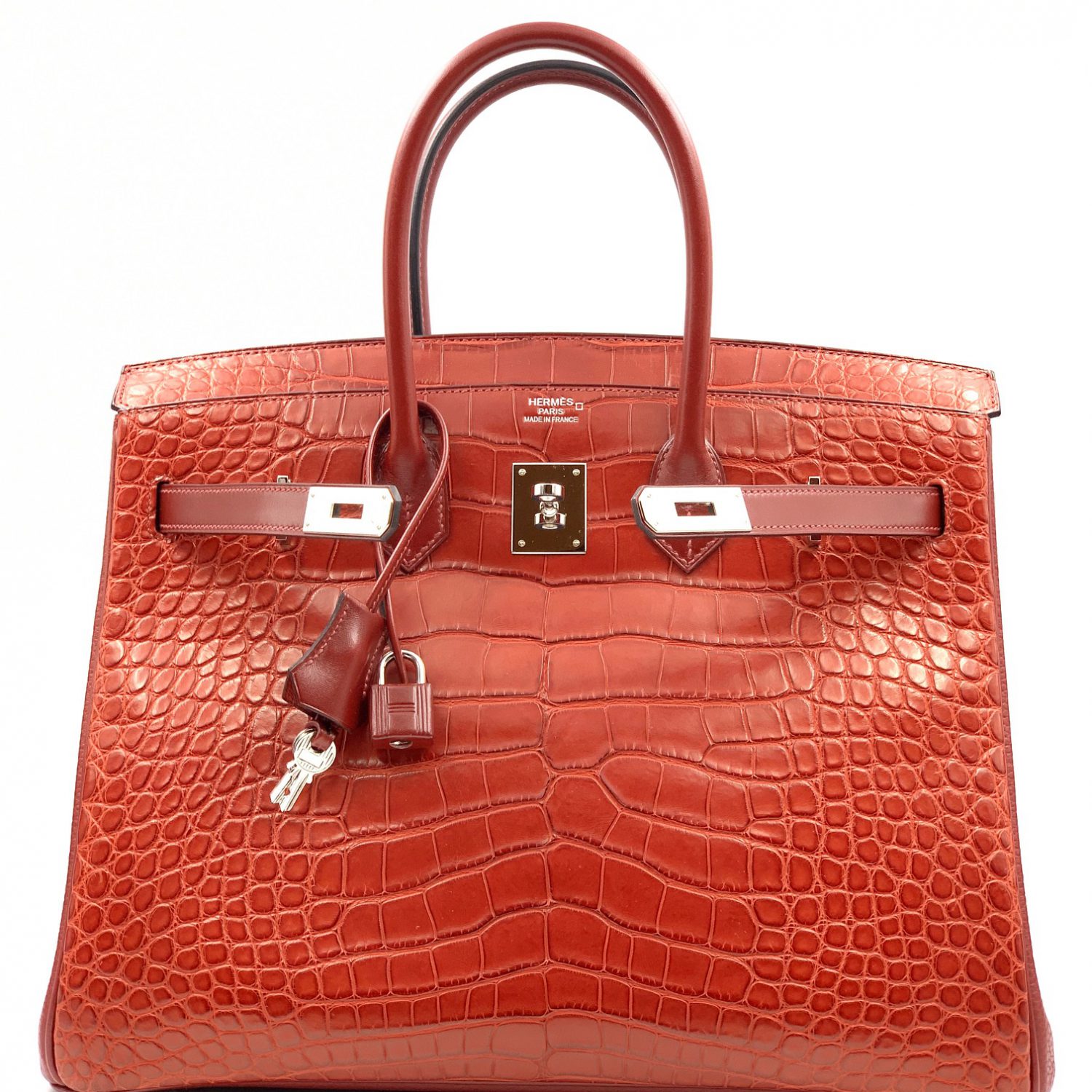 Hermes Birkin bag 30 Rouge H Clemence leather Gold hardware