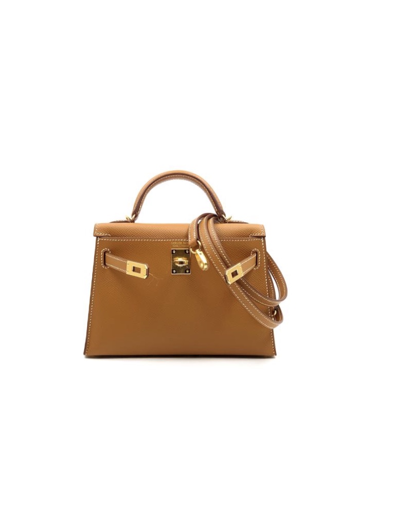 Hermès Kelly 20 Mini II Sellier Gold, Nata, Black, Blue Sapphire Epsom