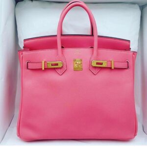 Hermes Birkin 25 Rose Sakura Chevre Mysore Gold Hardware #X - Vendome Monte  Carlo