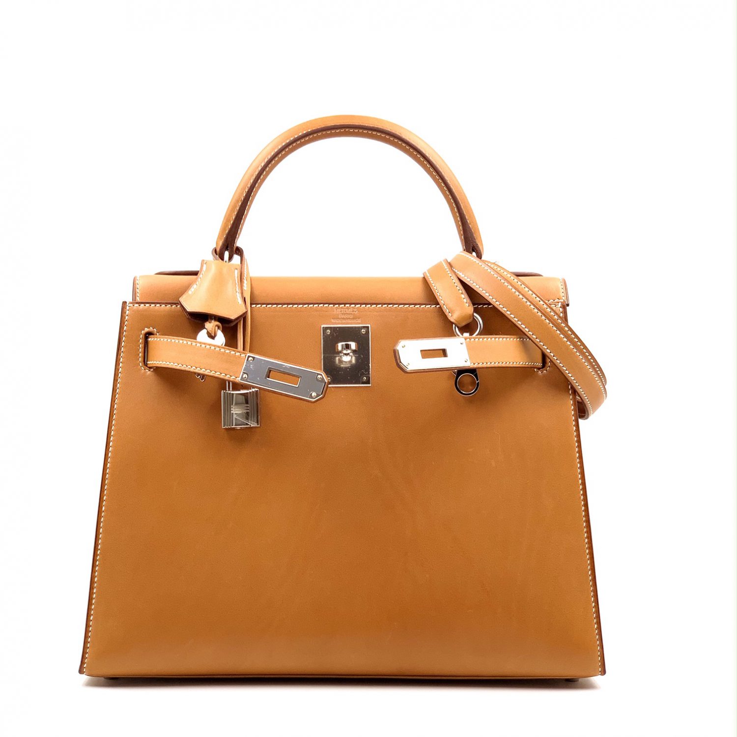 HERMES Birkin 30 Barenia Faubourg Palladium Hardware Pristine