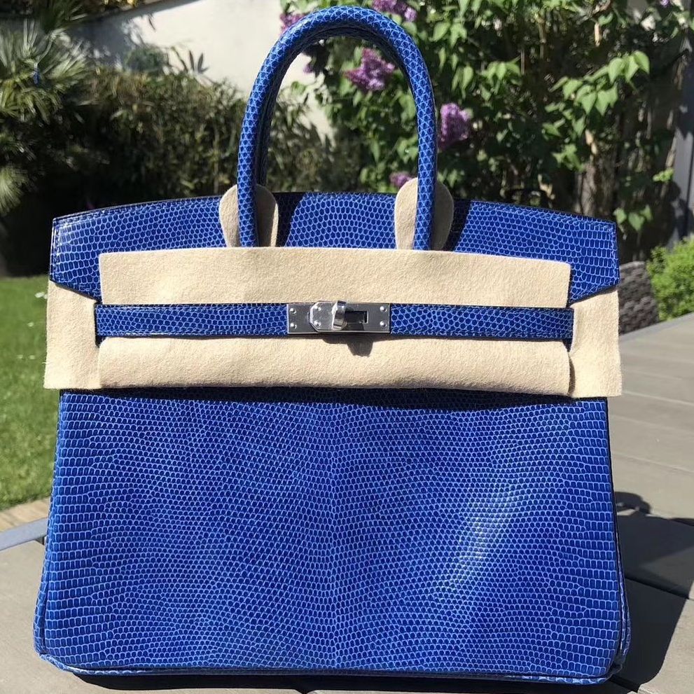 Hermes Kelly Blue Sapphire 25cm, Clemence with Gold