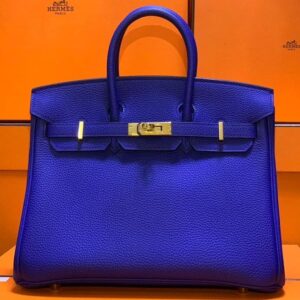 Hermes Birkin 25 Bleu Electrique Niloticus Lisse (Shiny) Palladium Hardware  - Vendome Monte Carlo