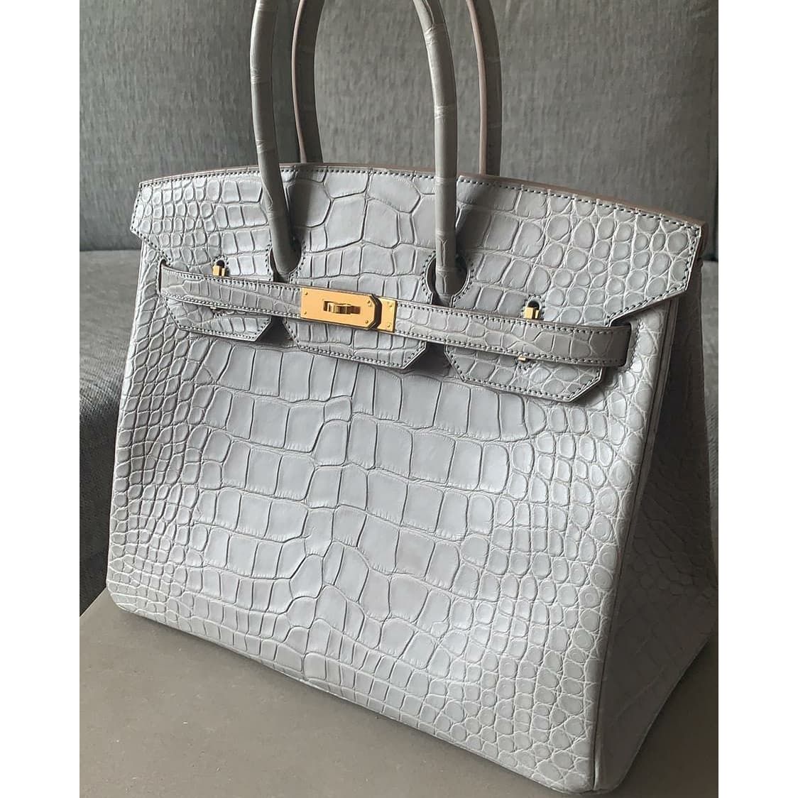 Hermes Kelly 28 Sellier Ostrich Gris Perle