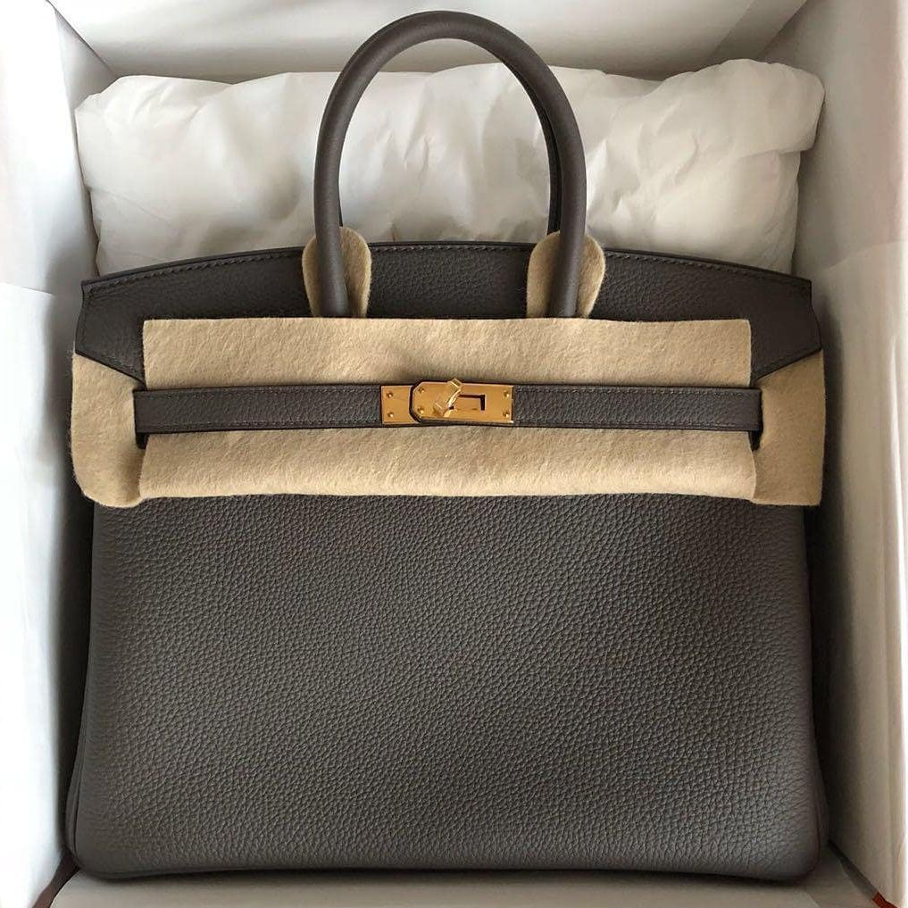 Hermes Birkin 25 Etain Togo Gold Hardware #C - Vendome Monte