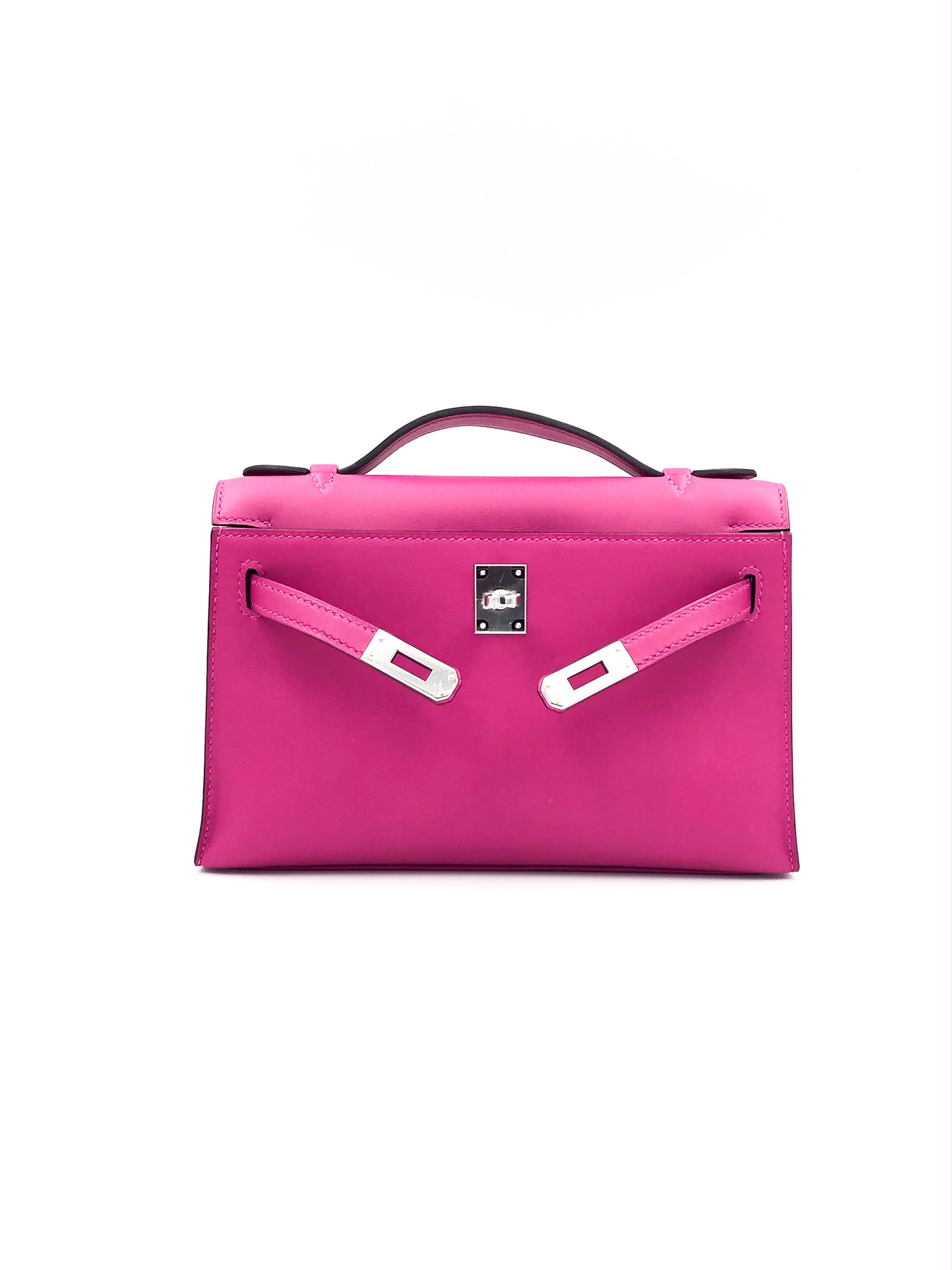 Hermes Kelly Mini Pochette Bag Epsom Leather Gold Hardware In Pink