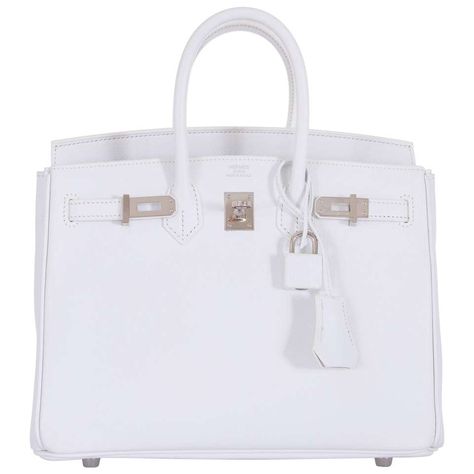 Hermes Birkin 25 Blanc White Epsom Palladium Hardware #K - Vendome Monte Carlo