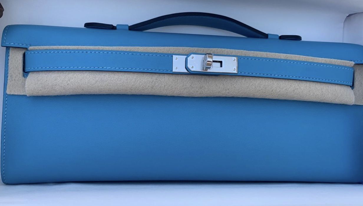 Hermes Kelly 20 Mini Sellier Bleu du Nord Epsom Palladium Hardware #D -  Vendome Monte Carlo