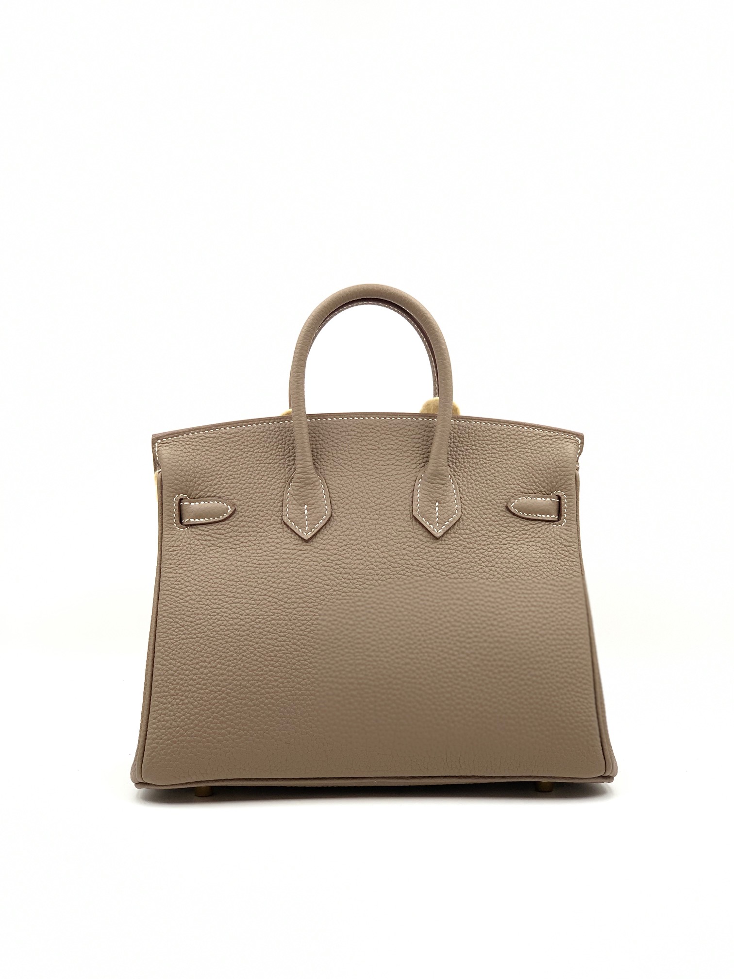 Hermes Birkin bag 25 Etoupe grey Swift leather Gold hardware